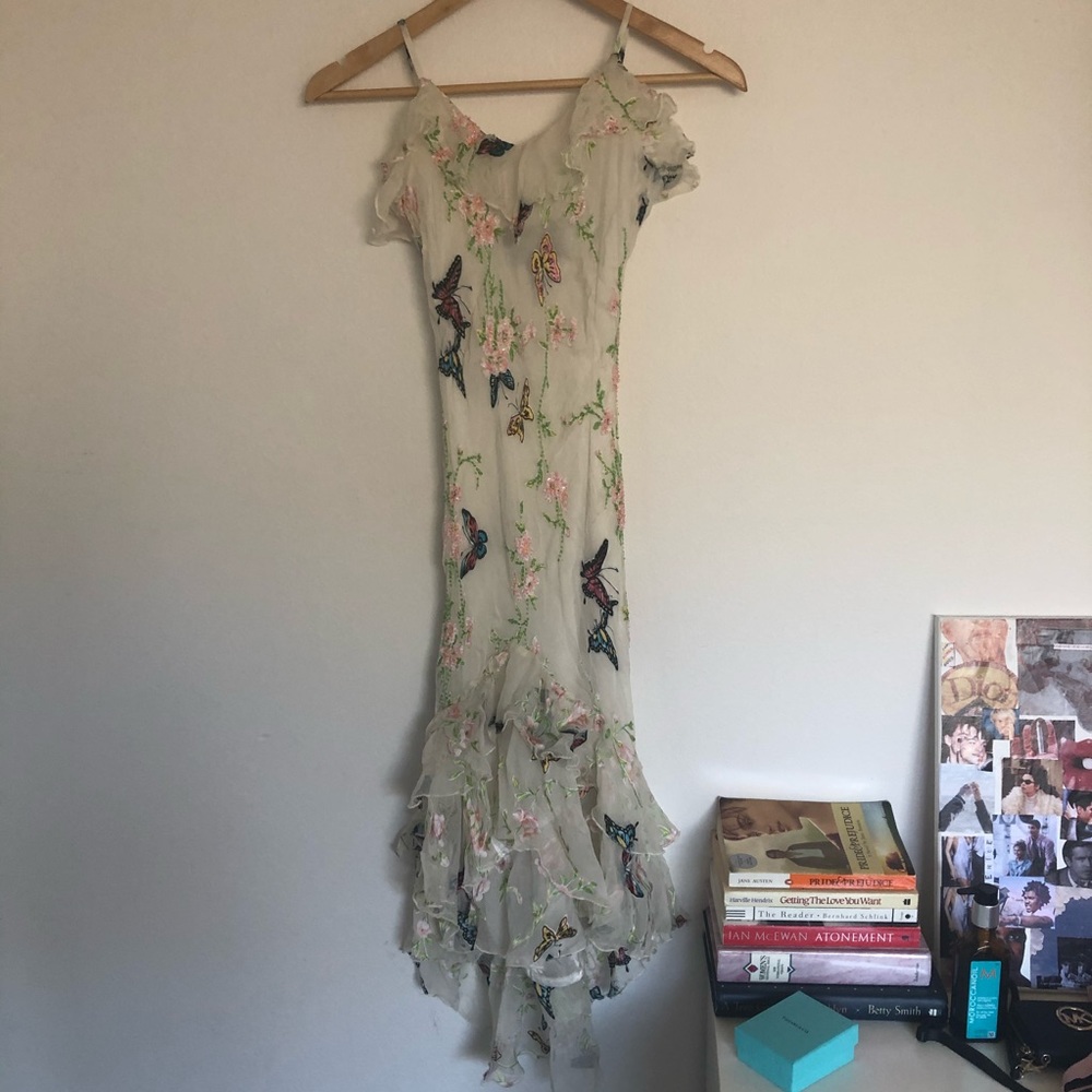 Dreamy Butterflies & Flowers Girls Long Dress